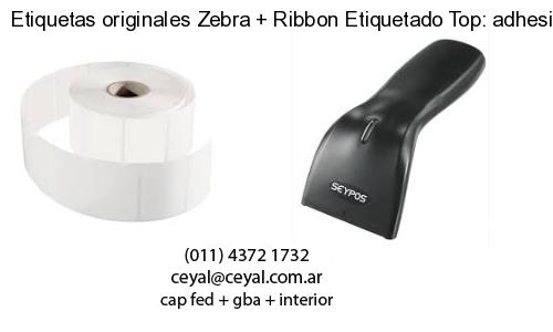 Etiquetas originales Zebra Ribbon Etiquetado Top: adhesivo ribbo