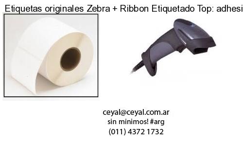 Etiquetas originales Zebra Ribbon Etiquetado Top: adhesivo ribbo
