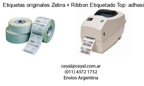 Etiquetas originales Zebra   Ribbon Etiquetado Top: adhesivo   ribbo
