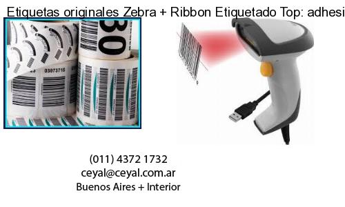 Etiquetas originales Zebra   Ribbon Etiquetado Top: adhesivo   ribbo