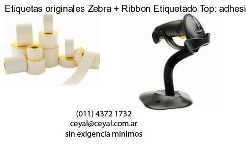 Etiquetas originales Zebra   Ribbon Etiquetado Top: adhesivo   ribbo