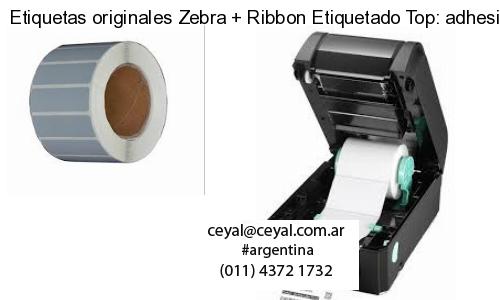 Etiquetas originales Zebra Ribbon Etiquetado Top: adhesivo ribbo
