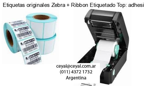 Etiquetas originales Zebra   Ribbon Etiquetado Top: adhesivo   ribbo