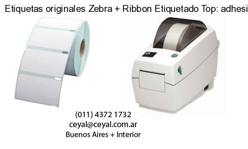 Etiquetas originales Zebra Ribbon Etiquetado Top: adhesivo ribbo