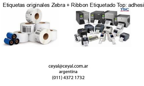 Etiquetas originales Zebra Ribbon Etiquetado Top: adhesivo ribbo