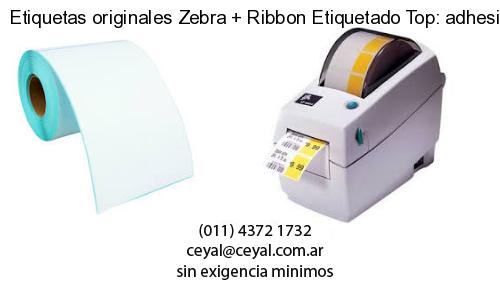 Etiquetas originales Zebra   Ribbon Etiquetado Top: adhesivo   ribbo