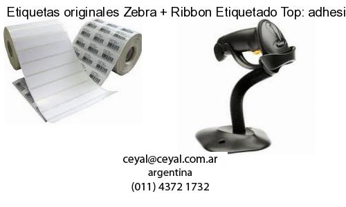 Etiquetas originales Zebra   Ribbon Etiquetado Top: adhesivo   ribbo