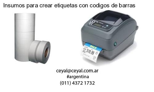 Insumos para crear etiquetas con codigos de barras