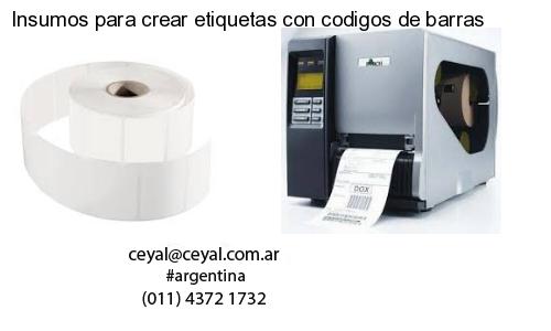 Insumos para crear etiquetas con codigos de barras