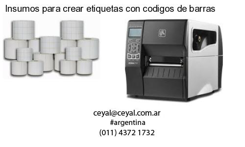 Insumos para crear etiquetas con codigos de barras