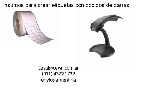 Insumos para crear etiquetas con codigos de barras