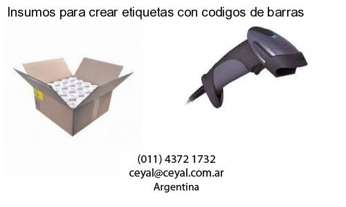 Insumos para crear etiquetas con codigos de barras