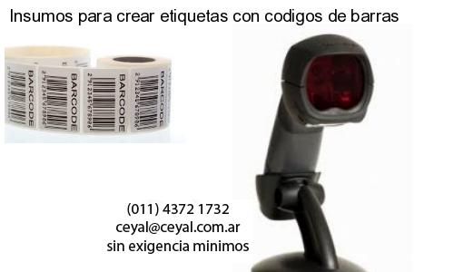 Insumos para crear etiquetas con codigos de barras