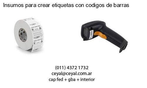 Insumos para crear etiquetas con codigos de barras