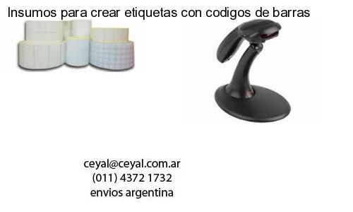 Insumos para crear etiquetas con codigos de barras