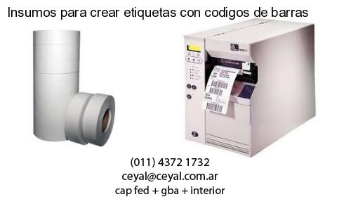 Insumos para crear etiquetas con codigos de barras