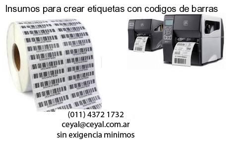 Insumos para crear etiquetas con codigos de barras