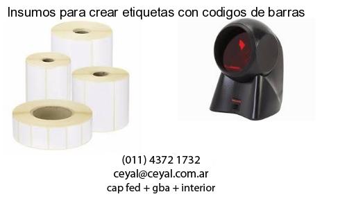 Insumos para crear etiquetas con codigos de barras