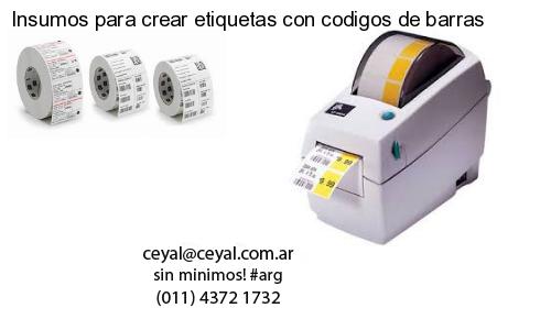 Insumos para crear etiquetas con codigos de barras