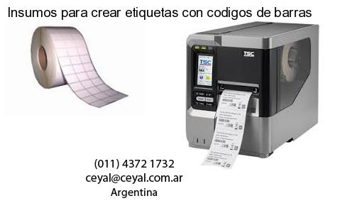 Insumos para crear etiquetas con codigos de barras