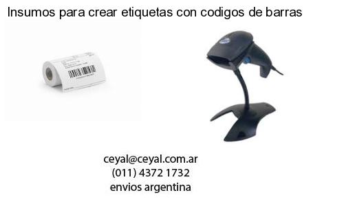 Insumos para crear etiquetas con codigos de barras