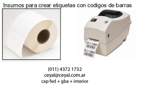 Insumos para crear etiquetas con codigos de barras