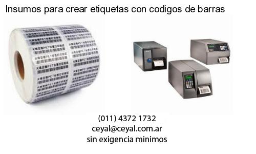 Insumos para crear etiquetas con codigos de barras