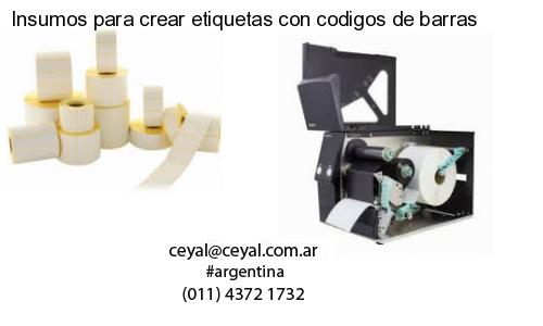 Insumos para crear etiquetas con codigos de barras