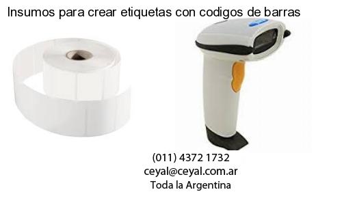 Insumos para crear etiquetas con codigos de barras