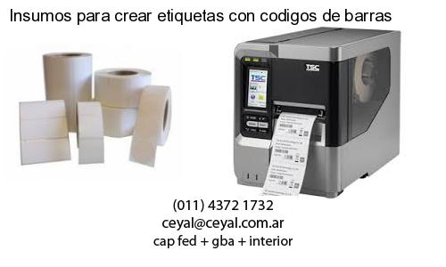 Insumos para crear etiquetas con codigos de barras