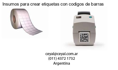 Insumos para crear etiquetas con codigos de barras