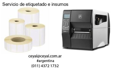 Servicio de etiquetado e insumos
