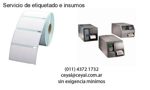 Servicio de etiquetado e insumos