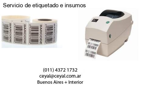 Servicio de etiquetado e insumos