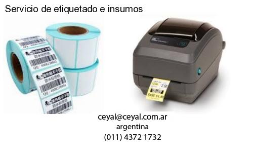 Servicio de etiquetado e insumos