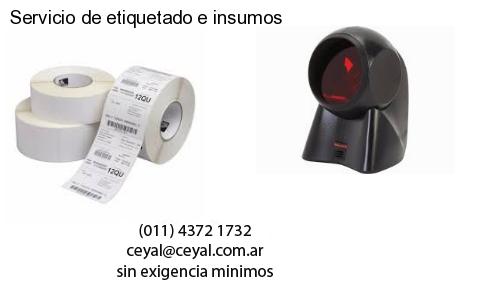 Servicio de etiquetado e insumos