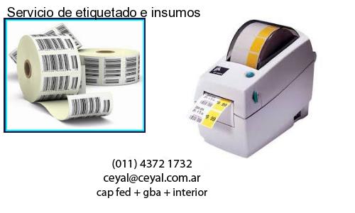 Servicio de etiquetado e insumos