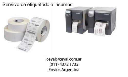 Servicio de etiquetado e insumos