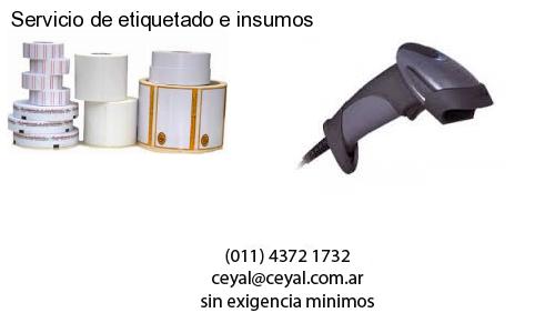 Servicio de etiquetado e insumos