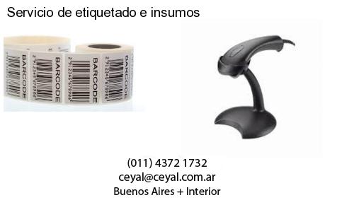 Servicio de etiquetado e insumos
