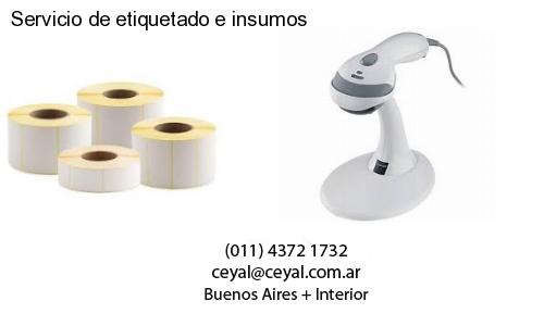 Servicio de etiquetado e insumos