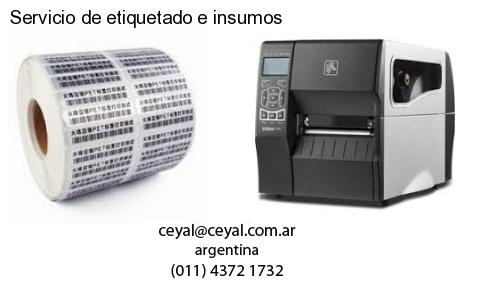 Servicio de etiquetado e insumos