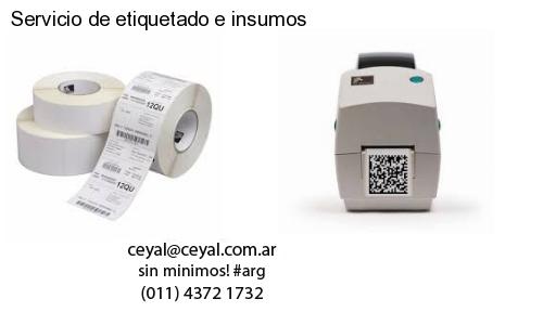 Servicio de etiquetado e insumos