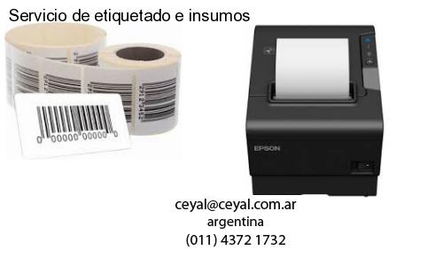 Servicio de etiquetado e insumos