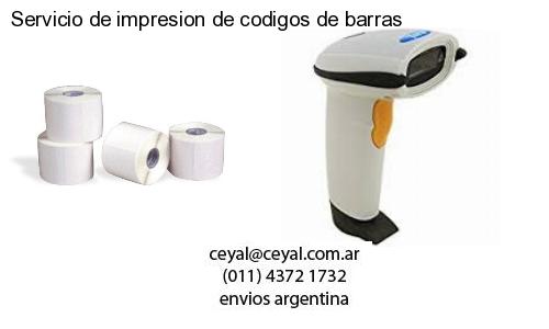 Servicio de impresion de codigos de barras
