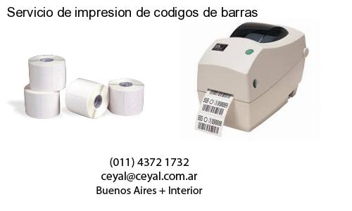 Servicio de impresion de codigos de barras