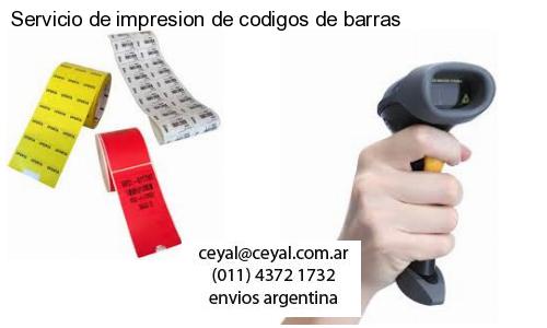 Servicio de impresion de codigos de barras