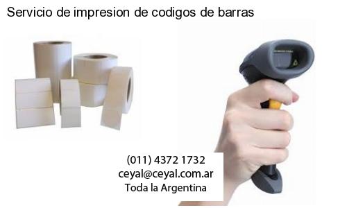 Servicio de impresion de codigos de barras