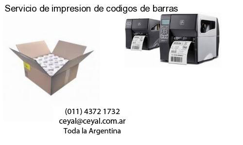 Servicio de impresion de codigos de barras