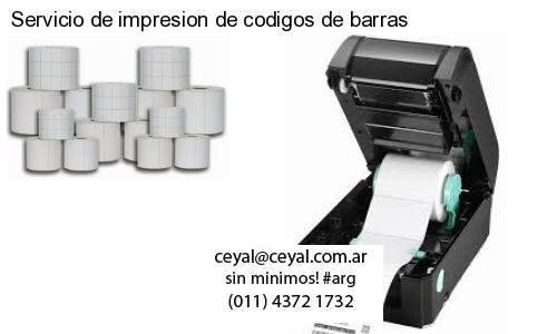 Servicio de impresion de codigos de barras